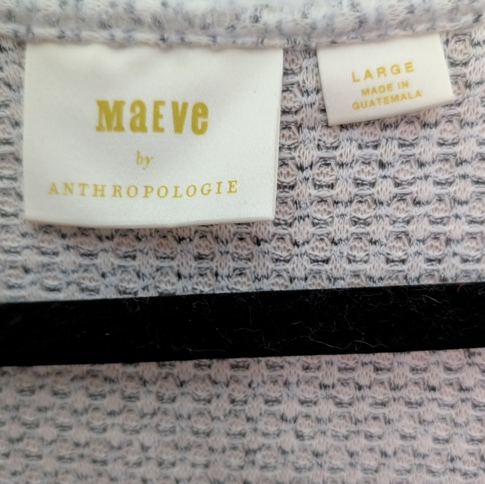 Anthropologie Maeve Soft Gray Open-Front Cardigan, Bell Sleeves, Large - Picture 3 of 4